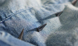 Vintage Denim Hip Hop Rivet Jorts