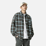 American Embroidered Checkered Button-Down Shirt