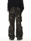 Model wearing the camouflage Voyager Cargo Pants