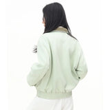 High Quality Green Lapel Aviator Jacket