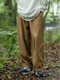 Retro Japanese Solid Color Elastic Pants