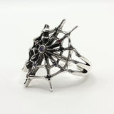 Adjustable Spider Web Geometric Ring