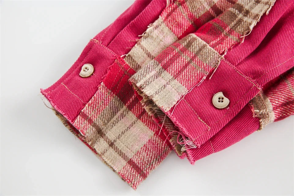 Plaid Reversible Long Sleeve Shirt
