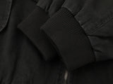 Plush Letter Embroidery Zipper Fly Cargo Puffer Jacket