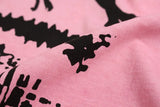 Trendy Grunge Hip Hop Graphic Printed Washed T-Shirt
