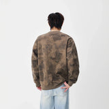 Comfortable Tiedye Crew Neck Sweatshirt