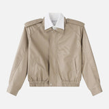 Trendy Korean Style Classic PU Leather Jacket