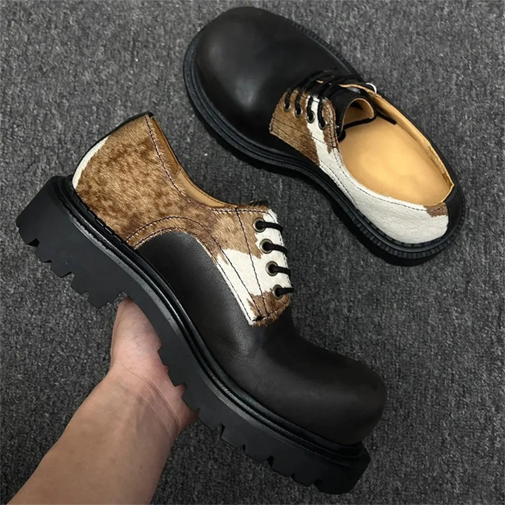 Retro Vintage Lace-Up Derby Shoes