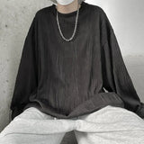 Versatile Hip Hop Solid Color Long Sleeve T-Shirt