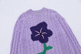 Midnight Navy Flower Print Sweater