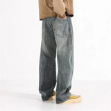 Men's Cool Vintage Straight Wide Leg Denim Jeans