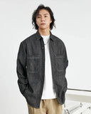 Men's Retro Casual American Denim Long Shirt