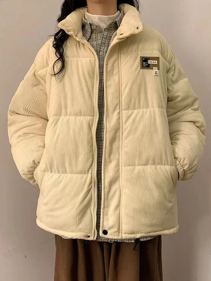 Thick Retro Corduroy Oversized Parkas Jacket