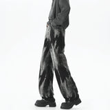 Durable Streetwear Black Tie Dye High Jeans