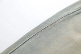 Chic Coated Printing Washed Wide Leg Jeans