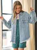 Retro Beaded Denim Jacket
