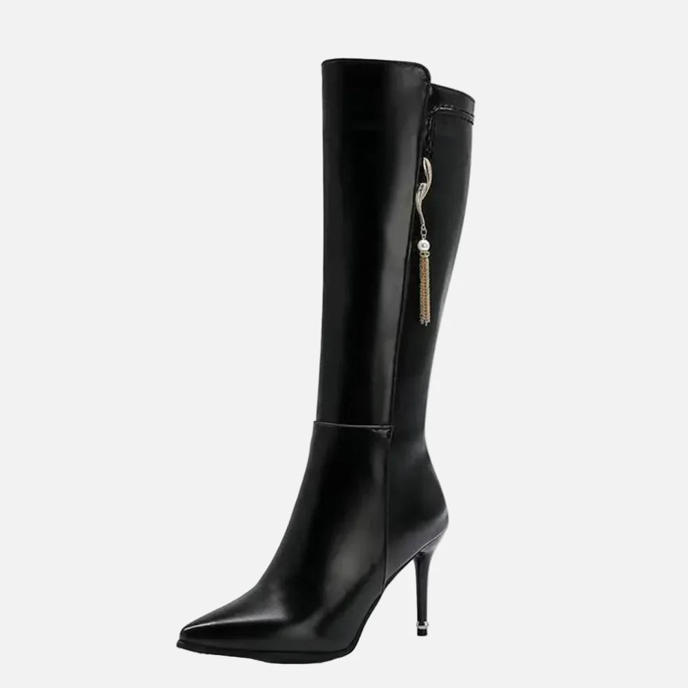 Chic Pointed-Toe Stiletto Knee-High Boots
