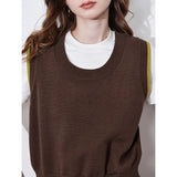 Chic Knitted Sleeveless U-Neck Sweater