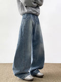 American Style Blue Hip Hop Wide Leg Jeans