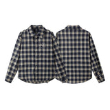 Women Luxury Japanese Style Plaid Blouse Shirt