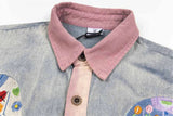 Retro Breathable Button-Up Washed Denim Shirt