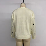 Cozy Flattering Heart Knit Sweater