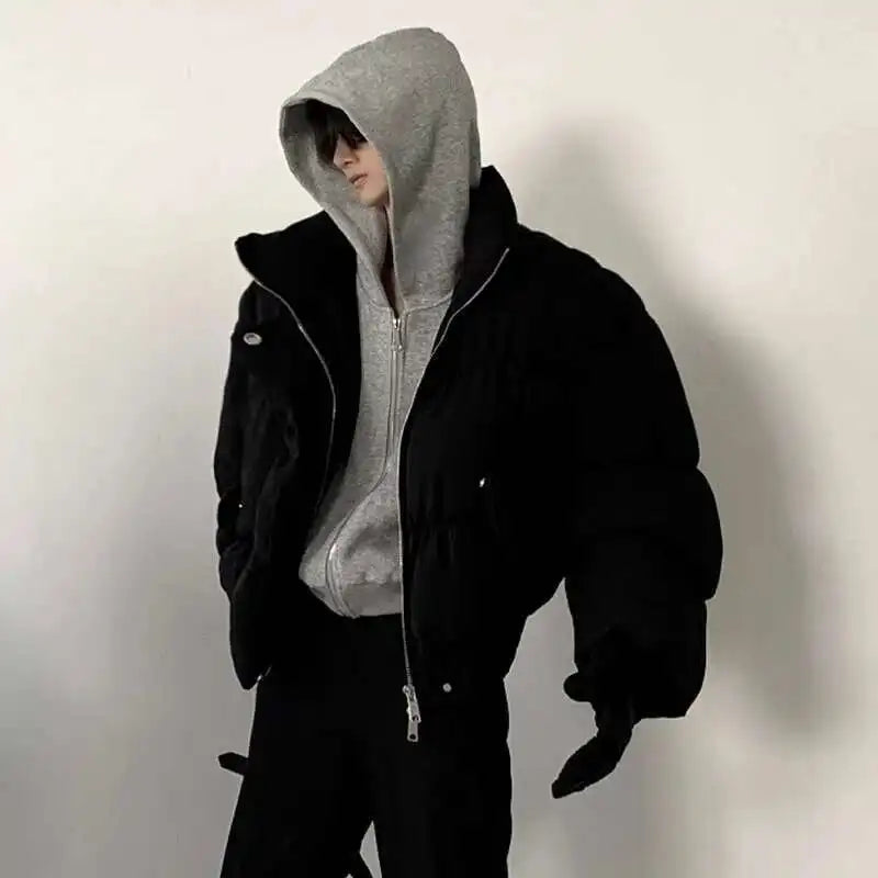 Men Retro Thickened Cotton Winter Bomber Jacket