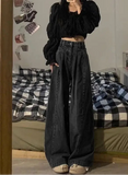 Vintage High Waist Black Emo Jeans