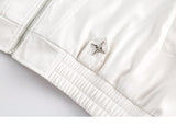 PU Leather Star Embroidery Jacket