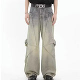Streetwear Distressed Hip Hop Wide Leg Baggy Jeans