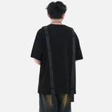 Y2K Oversized Graphic Printed Ribbon T-Shirt