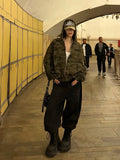 Reddachic Camo Hooded Oversized Sweatshirt