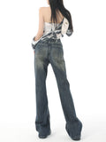 Flare High Waist Vintage Denim Pants
