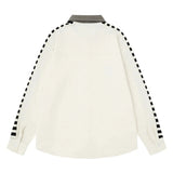 Embroidered Patchwork Cargo Safari Style Shirt