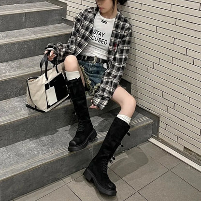 Vintage Classic Y2K Style Knee-High Boot