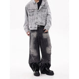 Vintage Cool Streetwear High Waist Black Denim Jeans