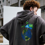 "Life is good" Earth Print Hoodie