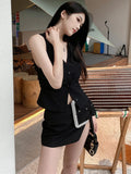 Patchwork High Waist Skirt