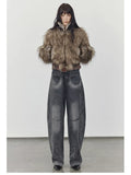 Women Vintage Luxury Thick Faux Fur Coat Jacket