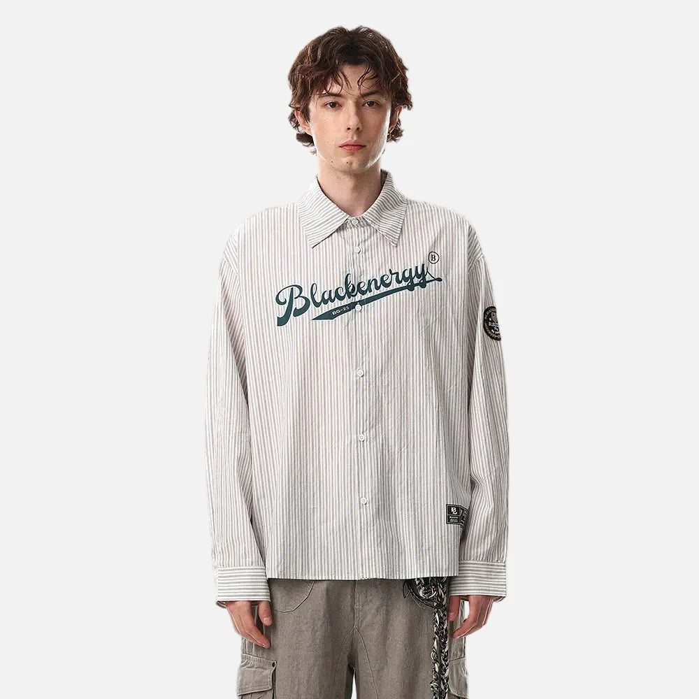 Versatile Vertical Stripes Long Sleeve Shirt