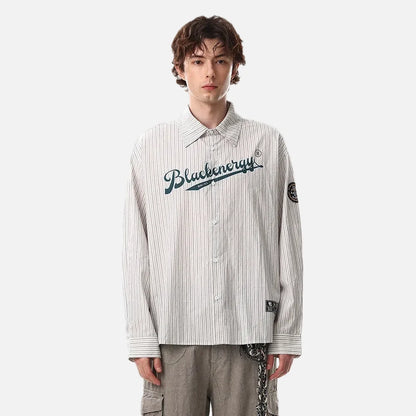 Versatile Vertical Stripes Long Sleeve Shirt