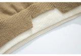 Y2K Soloid Color Patchwork Ripped Knit Sweater
