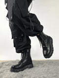 Chunky High-Top Lace-Up Boot