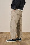 Washed Straight Mid-Waist Pants
