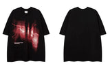 Breathable Abstract Graphic Print Oversize Cotton T-Shirt