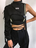Reflective One Shoulder Top
