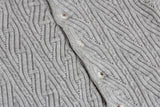 Fashionable Solid Color Single Breasted Knitted Cardigan