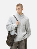 Y2K Cozy Thickened Half Zip Knitted Sweater