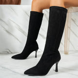 Elegant Toe Stretch Thin High Heels Boots