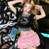 Y2K Kitty Underground Skirt & Top
